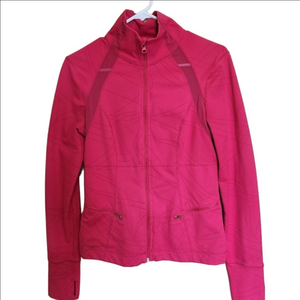 ZELLA ATHLETIC ACTIVEWEAR JACKET WITH MESH INSERTS - MAGENTA PINK -SMALL